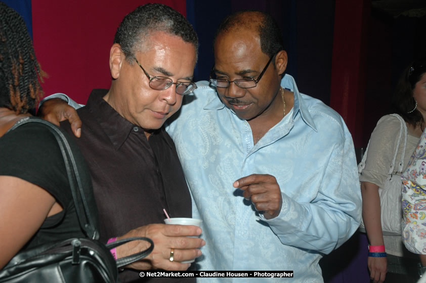 Minister of Tourism, Hon. Edmund Bartlett, and Director of Tourism, Basil Smith at the Air Jamaica Jazz and Blues Festival 2008 The Art of Music - Saturday, January 26, 2008 - Air Jamaica Jazz & Blues 2008 The Art of Music venue at the Aqaueduct on Rose Hall Resort & Counrty Club, Montego Bay, St. James, Jamaica W.I. - Thursday, January 24 - Saturday, January 26, 2008 - Photographs by Net2Market.com - Claudine Housen & Barry J. Hough Sr, Photographers - Negril Travel Guide, Negril Jamaica WI - http://www.negriltravelguide.com - info@negriltravelguide.com...!