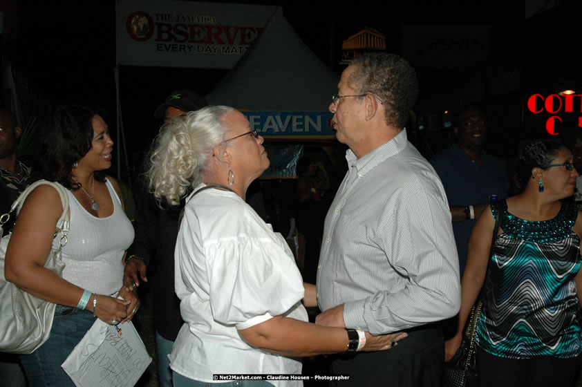 The Hon. Orette Bruce Goldwin, M.P., Prime Minister of Jamaica, Minister of Tourism, Hon. Edmund Bartlett, and Director of Tourism, Basil Smith at the Air Jamaica Jazz and Blues Festival 2008 The Art of Music - Thrusday, January 24, 2008 - Air Jamaica Jazz & Blues 2008 The Art of Music venue at the Aqaueduct on Rose Hall Resort & Counrty Club, Montego Bay, St. James, Jamaica W.I. - Thursday, January 24 - Saturday, January 26, 2008 - Photographs by Net2Market.com - Claudine Housen & Barry J. Hough Sr, Photographers - Negril Travel Guide, Negril Jamaica WI - http://www.negriltravelguide.com - info@negriltravelguide.com...!