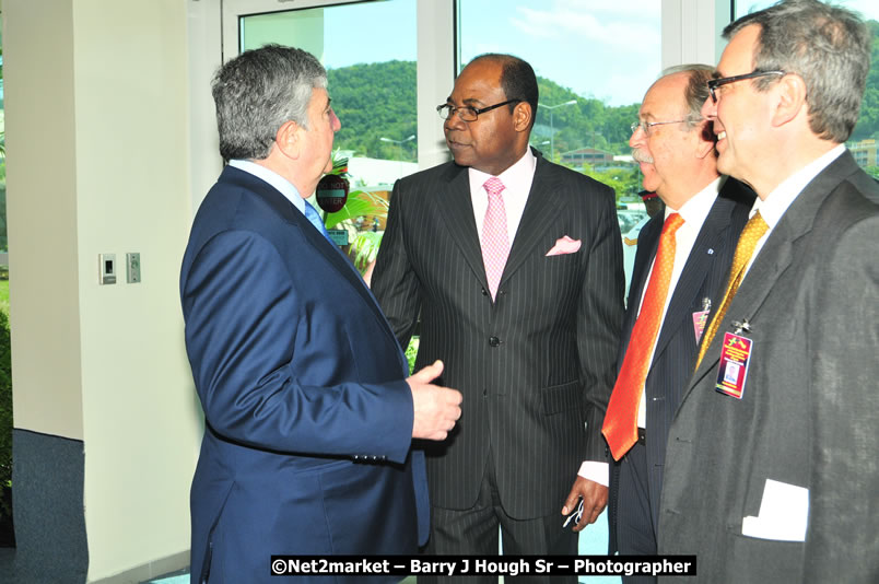 The Unveiling Of The Commemorative Plaque By The Honourable Prime Minister, Orette Bruce Golding, MP, And Their Majesties, King Juan Carlos I And Queen Sofia Of Spain - On Wednesday, February 18, 2009, Marking The Completion Of The Expansion Of Sangster International Airport, Venue at Sangster International Airport, Montego Bay, St James, Jamaica - Wednesday, February 18, 2009 - Photographs by Net2Market.com - Barry J. Hough Sr, Photographer/Photojournalist - Negril Travel Guide, Negril Jamaica WI - http://www.negriltravelguide.com - info@negriltravelguide.com...!