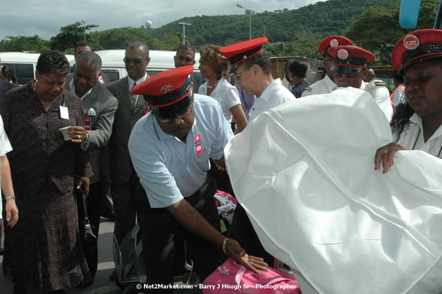 Minister of Tourism, Hon. Edmund Bartlett - Director of Tourism, Basil Smith, and Mayor of Montego Bay, Councillor Charles Sinclair Launch of Winter Tourism Season at Sangster International Airport, Saturday, December 15, 2007 - Sangster International Airport - MBJ Airports Limited, Montego Bay, Jamaica W.I. - Photographs by Net2Market.com - Barry J. Hough Sr, Photographer - Negril Travel Guide, Negril Jamaica WI - http://www.negriltravelguide.com - info@negriltravelguide.com...!