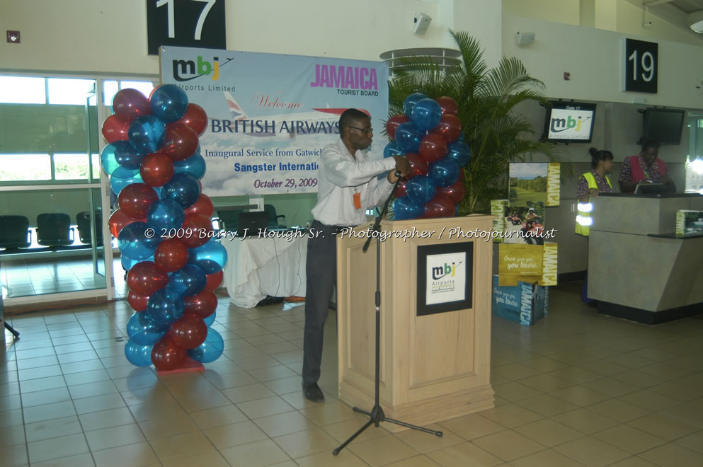  British Airways Inaugurates New Scheduled Service from London Gatwick Airport to Sangster International Airport, Montego Bay, Jamaica, Thursday, October 29, 2009 - Photographs by Barry J. Hough Sr. Photojournalist/Photograper - Photographs taken with a Nikon D70, D100, or D300 - Negril Travel Guide, Negril Jamaica WI - http://www.negriltravelguide.com - info@negriltravelguide.com...!