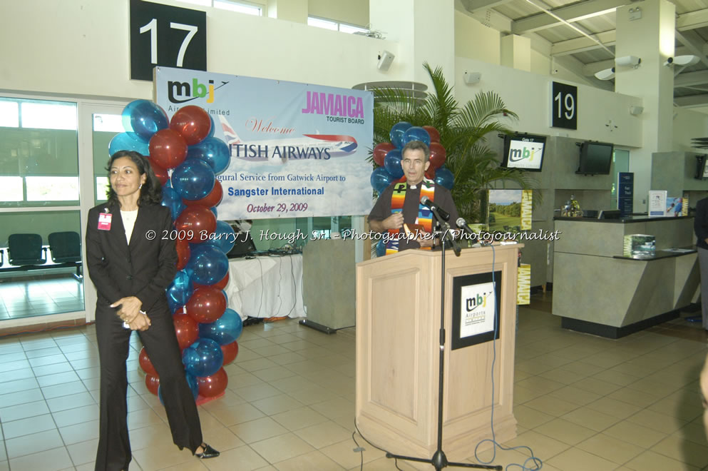  British Airways Inaugurates New Scheduled Service from London Gatwick Airport to Sangster International Airport, Montego Bay, Jamaica, Thursday, October 29, 2009 - Photographs by Barry J. Hough Sr. Photojournalist/Photograper - Photographs taken with a Nikon D70, D100, or D300 - Negril Travel Guide, Negril Jamaica WI - http://www.negriltravelguide.com - info@negriltravelguide.com...!