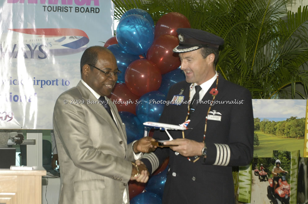  British Airways Inaugurates New Scheduled Service from London Gatwick Airport to Sangster International Airport, Montego Bay, Jamaica, Thursday, October 29, 2009 - Photographs by Barry J. Hough Sr. Photojournalist/Photograper - Photographs taken with a Nikon D70, D100, or D300 - Negril Travel Guide, Negril Jamaica WI - http://www.negriltravelguide.com - info@negriltravelguide.com...!