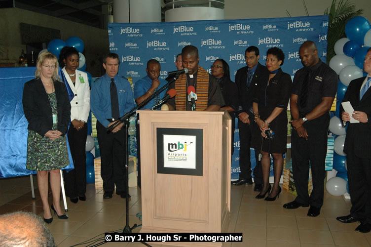 JetBue Airways' Inaugural Air Service between Sangster International Airport, Montego Bay and John F. Kennedy Airport, New York at MBJ Airports Sangster International Airport, Montego Bay, St. James, Jamaica - Thursday, May 21, 2009 - Photographs by Net2Market.com - Barry J. Hough Sr, Photographer/Photojournalist - Negril Travel Guide, Negril Jamaica WI - http://www.negriltravelguide.com - info@negriltravelguide.com...!