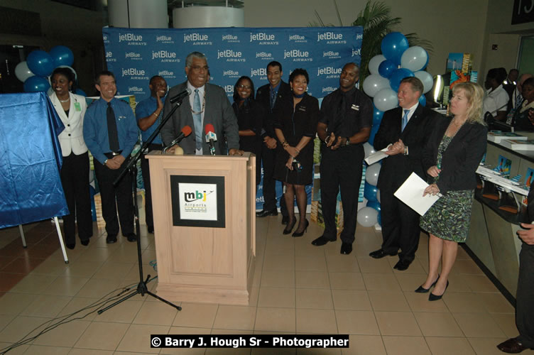 JetBue Airways' Inaugural Air Service between Sangster International Airport, Montego Bay and John F. Kennedy Airport, New York at MBJ Airports Sangster International Airport, Montego Bay, St. James, Jamaica - Thursday, May 21, 2009 - Photographs by Net2Market.com - Barry J. Hough Sr, Photographer/Photojournalist - Negril Travel Guide, Negril Jamaica WI - http://www.negriltravelguide.com - info@negriltravelguide.com...!