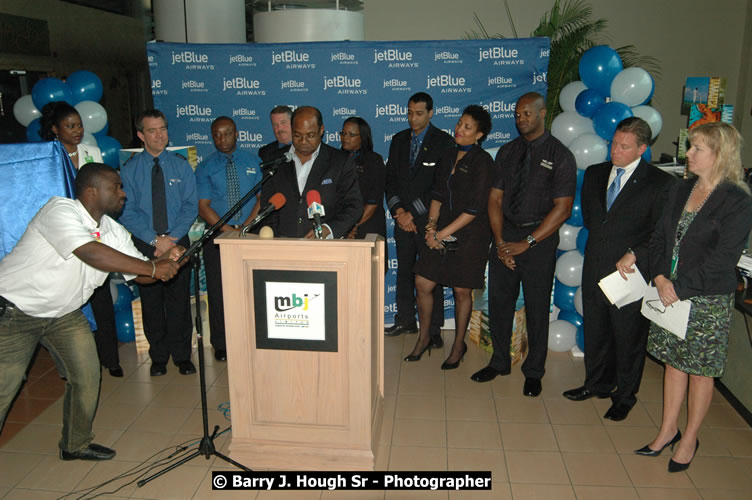 JetBue Airways' Inaugural Air Service between Sangster International Airport, Montego Bay and John F. Kennedy Airport, New York at MBJ Airports Sangster International Airport, Montego Bay, St. James, Jamaica - Thursday, May 21, 2009 - Photographs by Net2Market.com - Barry J. Hough Sr, Photographer/Photojournalist - Negril Travel Guide, Negril Jamaica WI - http://www.negriltravelguide.com - info@negriltravelguide.com...!