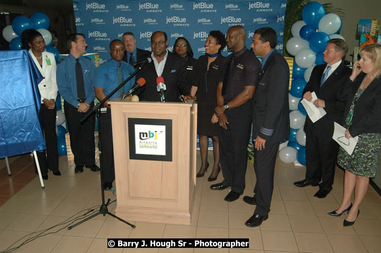 JetBue Airways' Inaugural Air Service between Sangster International Airport, Montego Bay and John F. Kennedy Airport, New York at MBJ Airports Sangster International Airport, Montego Bay, St. James, Jamaica - Thursday, May 21, 2009 - Photographs by Net2Market.com - Barry J. Hough Sr, Photographer/Photojournalist - Negril Travel Guide, Negril Jamaica WI - http://www.negriltravelguide.com - info@negriltravelguide.com...!