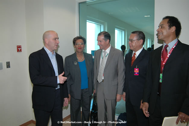 MBJ Airports Limited Welcomes WestJet Airlines - Inaugural Scheduled Service From Toronto Pearsons International Airport - Monday, December 10, 2007 - Sangster International Airport - MBJ Airports Limited, Montego Bay, Jamaica W.I. - Photographs by Net2Market.com - Barry J. Hough Sr, Photographer - Negril Travel Guide, Negril Jamaica WI - http://www.negriltravelguide.com - info@negriltravelguide.com...!