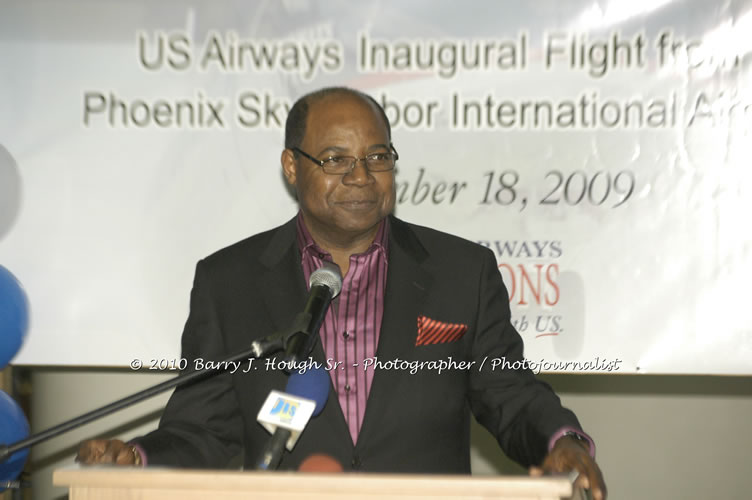 US Airways Inaugurtes New Service from Phoenix Sky Harbor International Airport to Sangster International Airport, Friday, December 18, 2009, Sangster International Airport, Montego Bay, St. James, Jamaica W.I. - Photographs by Net2Market.com - Barry J. Hough Sr, Photographer/Photojournalist - The Negril Travel Guide - Negril's and Jamaica's Number One Concert Photography Web Site with over 40,000 Jamaican Concert photographs Published -  Negril Travel Guide, Negril Jamaica WI - http://www.negriltravelguide.com - info@negriltravelguide.com...!