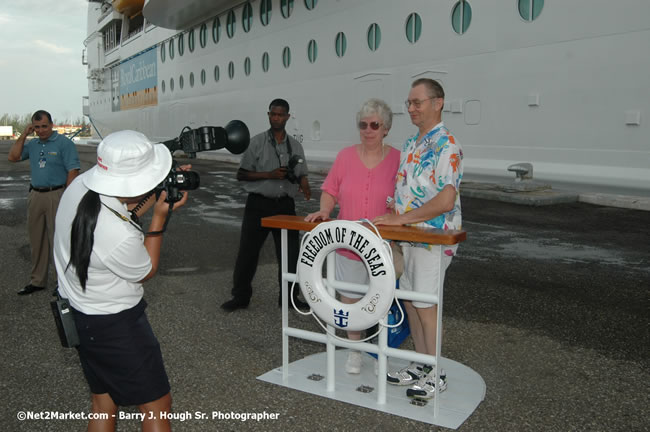 MS Freedom Of The Seas [Royal Caribbean International's - Newest Vessel] Plaques &amp; Keys Ceremony in order to commemorate its first arrival at the Port Montego Bay Photos - Negril Travel Guide, Negril Jamaica WI - http://www.negriltravelguide.com - info@negriltravelguide.com...!