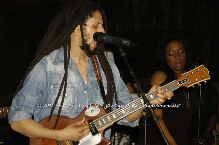 Julian Marley - Grammy Nominee & Son of the Legend Bob Marley - Live in Concert - Also featuring Ras Noble, Power Drill, Iron Head, & Robin Banks - Backing Band Roots Warrior, plus DJ Gemini @ One Love Reggae Concerts Series 09/10 @ Negril Escape Resort & Spa, February 2, 2010, One Love Drive, West End, Negril, Westmoreland, Jamaica W.I. - Photographs by Net2Market.com - Barry J. Hough Sr, Photographer/Photojournalist - The Negril Travel Guide - Negril's and Jamaica's Number One Concert Photography Web Site with over 40,000 Jamaican Concert photographs Published -  Negril Travel Guide, Negril Jamaica WI - http://www.negriltravelguide.com - info@negriltravelguide.com...!