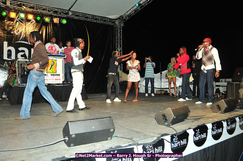 Usain Bolt of Jamaica - The Fastest Man In The World  - Usain Bolt Homecoming Celebrations Concert at the William Knibb High School Play Field, Trelawny - Ice, Ding Dong, Ravers Clavers, D'Angel, Voicemail, RDX and Dancers, Wayne Marshall, Tammi Chynn, Bugle, Nero, Tanya Stephens, Richie Spice, Kip Rich,and Shaggy - Photographs by Net2Market.com - Barry J. Hough Sr. Photojournalist/Photograper - Photographs taken with a Nikon D300 - Negril Travel Guide, Negril Jamaica WI - http://www.negriltravelguide.com - info@negriltravelguide.com...!