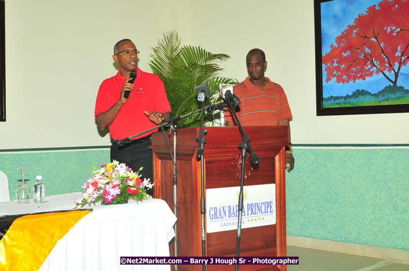 Usain Bolt of Jamaica - The Fastest Man In The World  - Usain Bolt Homecoming Celebrations - Press Conference at the Grand Bahia Principe &amp; Sherwood Content - Waldensia Primary School - Photographs by Net2Market.com - Barry J. Hough Sr. Photojournalist/Photograper - Photographs taken with a Nikon D300 - Negril Travel Guide, Negril Jamaica WI - http://www.negriltravelguide.com - info@negriltravelguide.com...!