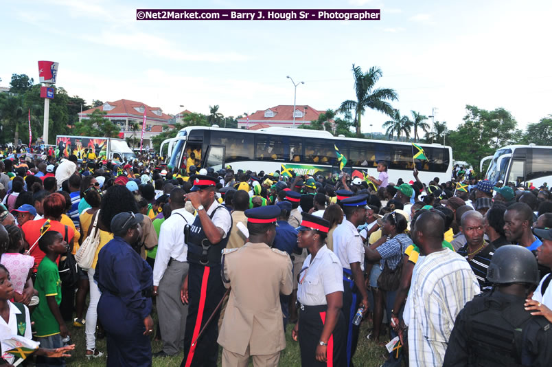 The City of Montego Bay Welcomes Our 2008 Olympians - Western Motorcade - Civic Ceremony - A Salute To Our Beijing Heros - Sam Sharpe Square, Montego Bay, Jamaica - Tuesday, October 7, 2008 - Photographs by Net2Market.com - Barry J. Hough Sr. Photojournalist/Photograper - Photographs taken with a Nikon D300 - Negril Travel Guide, Negril Jamaica WI - http://www.negriltravelguide.com - info@negriltravelguide.com...!