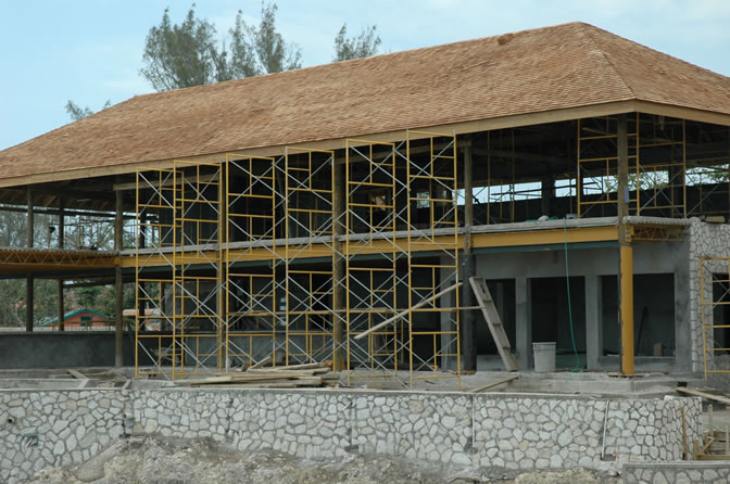 World Famous Rick's Cafe - Negril's West End Cliffs - Rebuilding After Ivan - Negril Travel Guide, Negril Jamaica WI - http://www.negriltravelguide.com - info@negriltravelguide.com...!