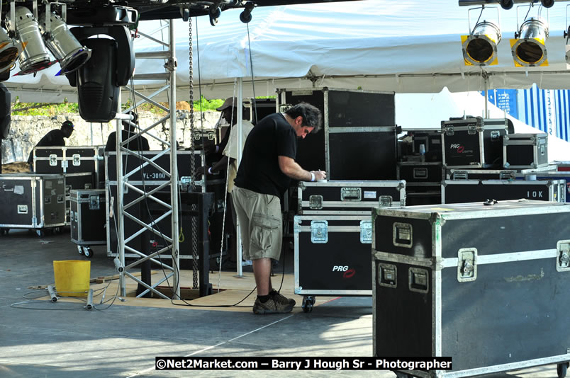 Preparations at the Venue - Jamaica Jazz and Blues Festival 2009, Thursday, January 15, 2009 - Venue at the Aqueduct on Rose Hall Resort &amp; Country Club, Montego Bay, Jamaica - Thursday, January 22 - Saturday, January 24, 2009 - Photographs by Net2Market.com - Barry J. Hough Sr, Photographer/Photojournalist - Negril Travel Guide, Negril Jamaica WI - http://www.negriltravelguide.com - info@negriltravelguide.com...!