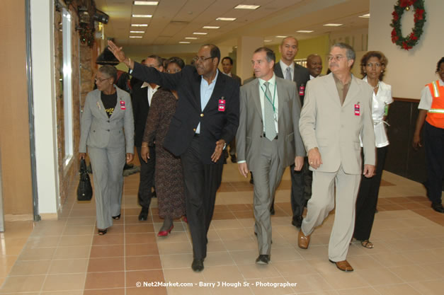 Minister of Tourism, Hon. Edmund Bartlett - Director of Tourism, Basil Smith, and Mayor of Montego Bay, Councillor Charles Sinclair Launch of Winter Tourism Season at Sangster International Airport, Saturday, December 15, 2007 - Sangster International Airport - MBJ Airports Limited, Montego Bay, Jamaica W.I. - Photographs by Net2Market.com - Barry J. Hough Sr, Photographer - Negril Travel Guide, Negril Jamaica WI - http://www.negriltravelguide.com - info@negriltravelguide.com...!