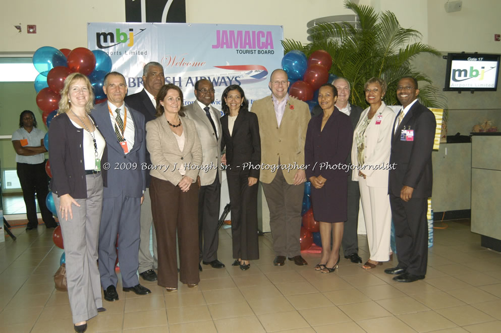  British Airways Inaugurates New Scheduled Service from London Gatwick Airport to Sangster International Airport, Montego Bay, Jamaica, Thursday, October 29, 2009 - Photographs by Barry J. Hough Sr. Photojournalist/Photograper - Photographs taken with a Nikon D70, D100, or D300 - Negril Travel Guide, Negril Jamaica WI - http://www.negriltravelguide.com - info@negriltravelguide.com...!