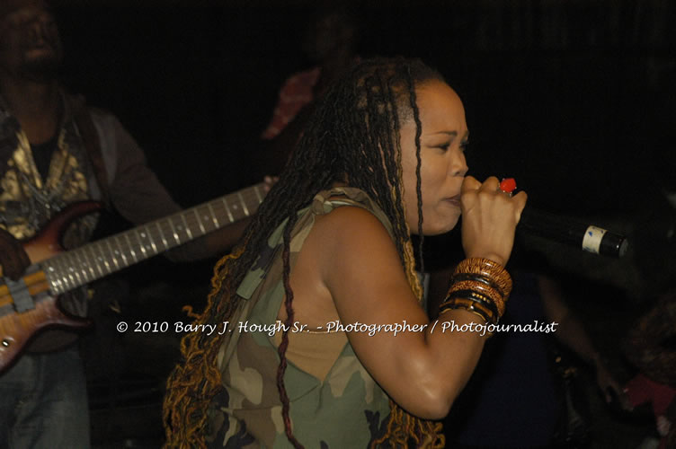 Queen Ifrica - Live In Concert - One Love Reggae Concert Series 09/10 @ Negril Escape Resort and Spa, January 5, 2010, One Love Drive, West End, Negril, Westmoreland, Jamaica W.I. - Photographs by Net2Market.com - Barry J. Hough Sr, Photographer/Photojournalist - Negril Travel Guide, Negril Jamaica WI - http://www.negriltravelguide.com - info@negriltravelguide.com...!